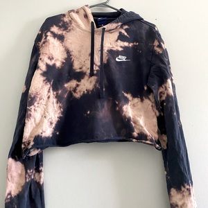 Nike cropped, tie-dye hoodie